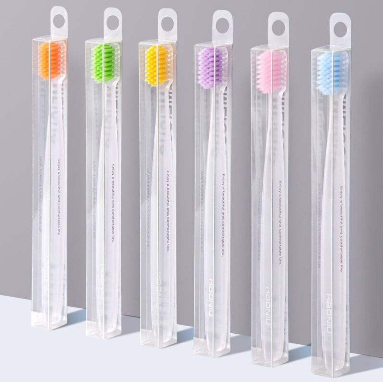 HAONIU Ultra-Soft 0.18mm Toothbrush – PETG Handle Deep Cleaning Brush